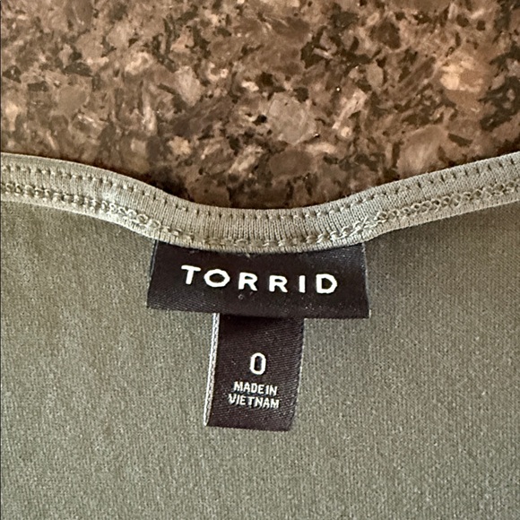Torrid Olive Green Knot Front Tank Top - Picture 6 of 7